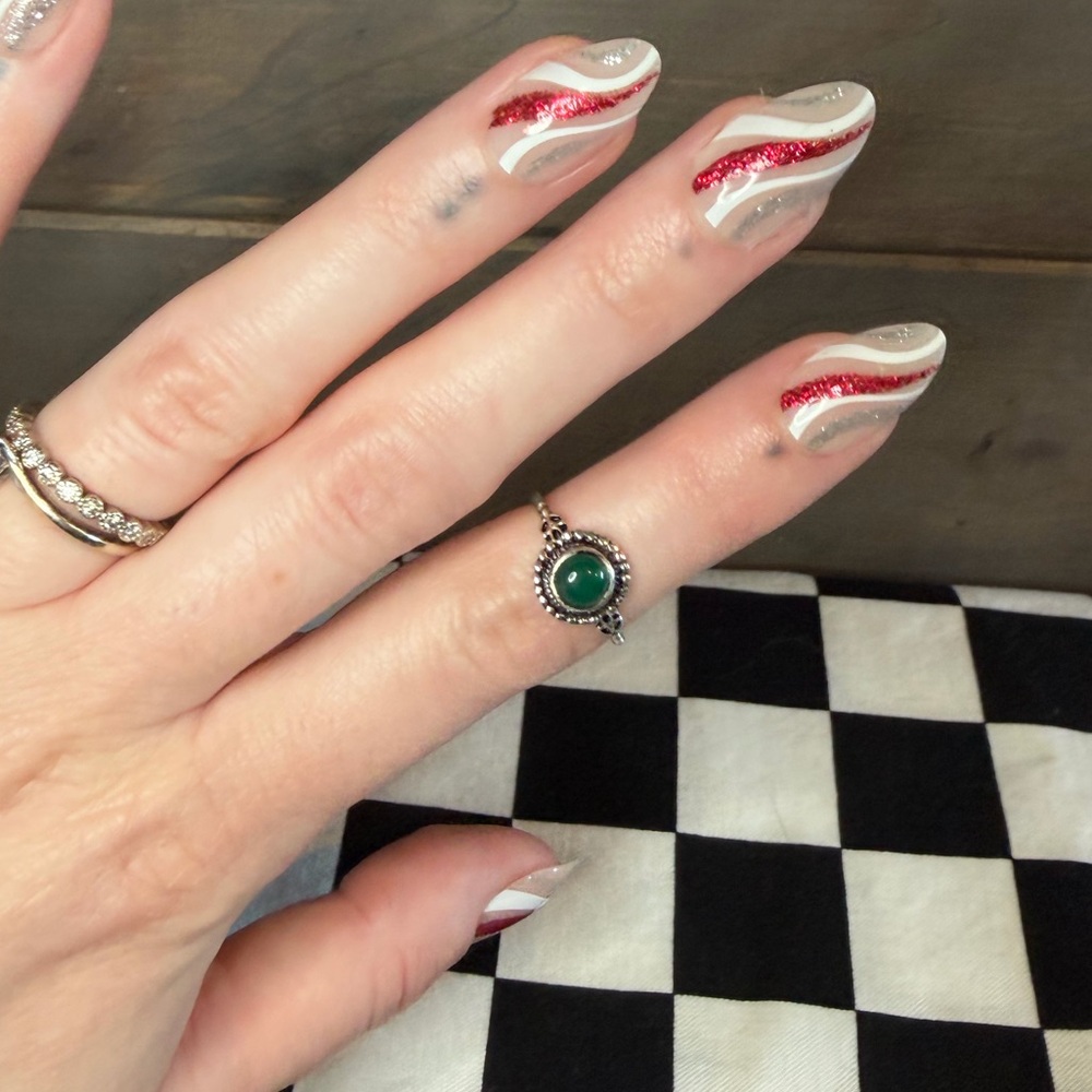 Jade Gemstone Ring - image 2